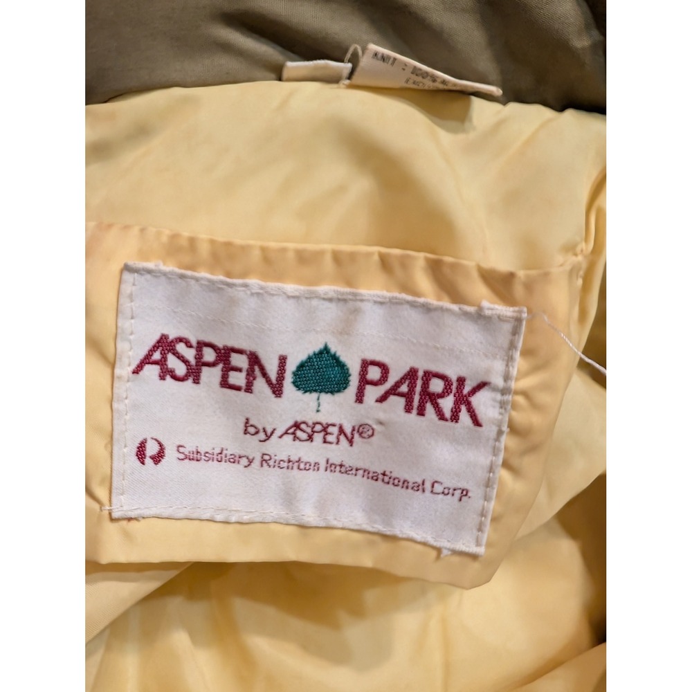 VTG Aspen Park by Aspen Quilted Lined Hooded Winter Parka Jacket Tan Size L - Picture 2 of 7